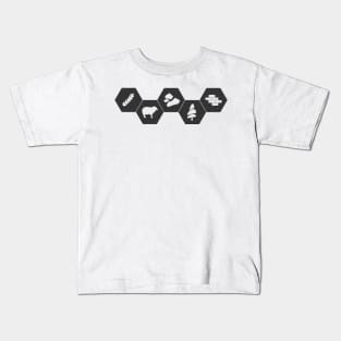 Settlers of Catan Minimalistic Black Kids T-Shirt